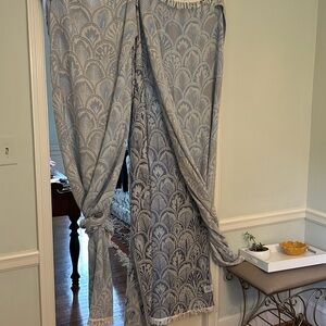 Succulents Blue Woven Organic Cotton 2-in-1 Blanket Wrap Anthropologie Holiday